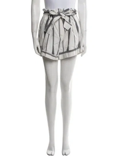 Pre-owned Acler Striped Mini Shorts In Gray