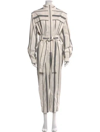 Pre-owned Acler Striped Mock Neck Jumpsuit In Multi