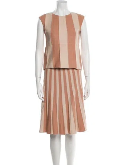 Pre-owned Acler Striped Skirt Set In Pink