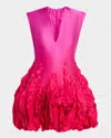 Acler Surrey V-neck Mini Dress In Raspberry Ombre In Raspberry Ombre