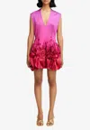 Acler Surrey V-neck Mini Dress In Raspberry Ombre In Pink