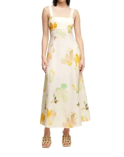Acler Tate Midi Dress In Botanic Impression In Multi
