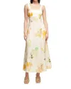 Acler Tate Watercolour-print Midi Dress In Multi