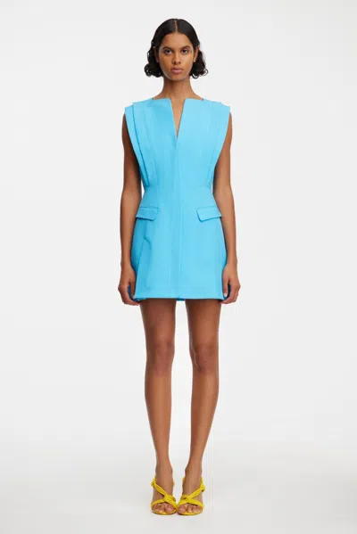 Acler Thrumster Mini Dress In Blue