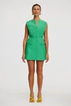 Acler Thrumster Mini Dress In Green