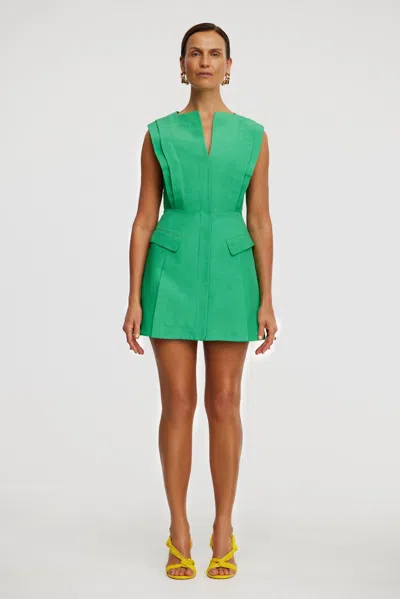 Acler Thrumster Mini Dress In Green