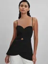 Acler Tie-back Fitted Top In Black