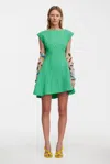 Acler Treven Mini Dress In Green