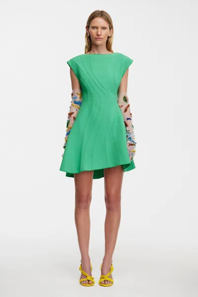 Acler Treven Mini Dress In Green