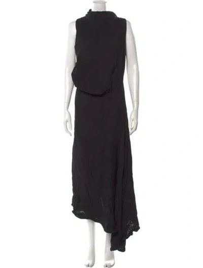 Pre-owned Acler Turtleneck Long Dress In Black