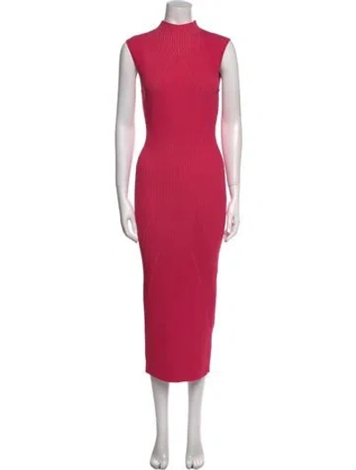 Pre-owned Acler Turtleneck Long Dress In Pink