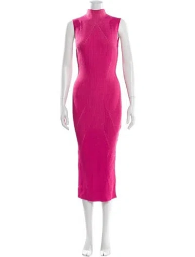 Pre-owned Acler Turtleneck Long Dress In Pink