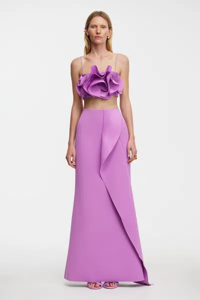 Acler Underwood Maxi Skirt In Purple