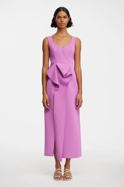 Acler Underwood Midi Dress In Purple
