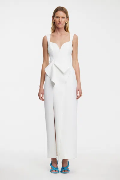 Acler Underwood Midi Dress In White