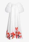 Acler Uppertown Floral Print Gown In White