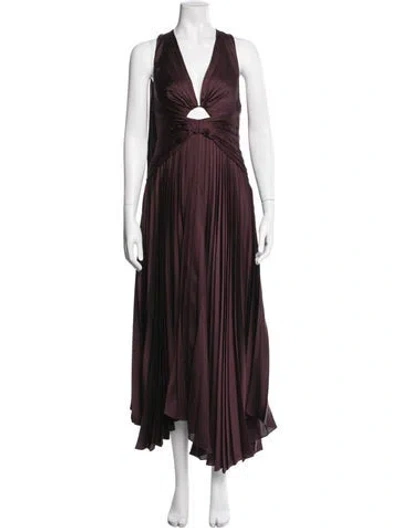 Pre-owned Acler V Neckline Long Dress In Purple