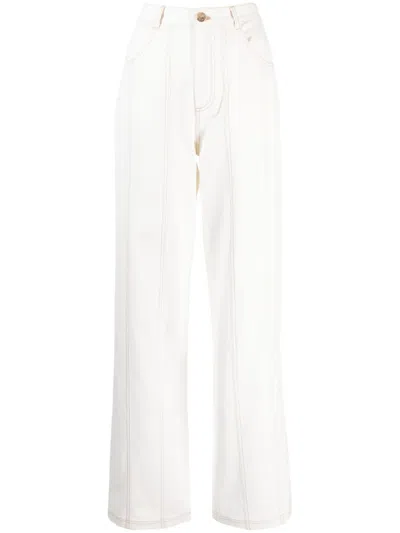 Acler Valleybrook Wide-leg Jeans In White