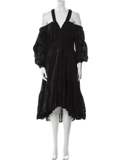 Pre-owned Acler V-neck Knee-length Dress In Black