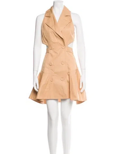 Pre-owned Acler V-neck Knee-length Dress In Neutral