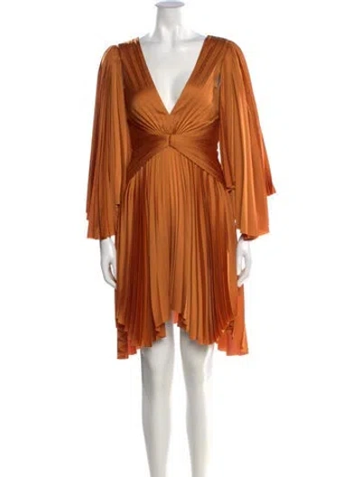 Pre-owned Acler V-neck Knee-length Dress W/ Tags In Neutral