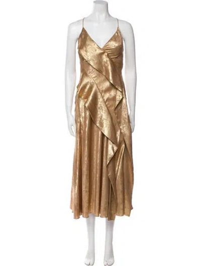 Pre-owned Acler V-neck Long Dress