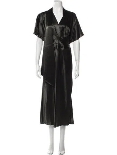 Pre-owned Acler V-neck Long Dress In Green