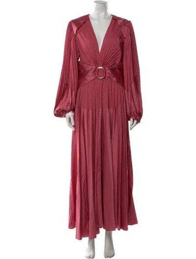 Pre-owned Acler V-neck Long Dress In Pink