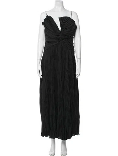 Pre-owned Acler V-neck Long Dress W/ Tags In Black