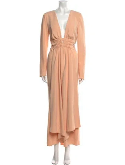 Pre-owned Acler V-neck Long Dress W/ Tags In Pink