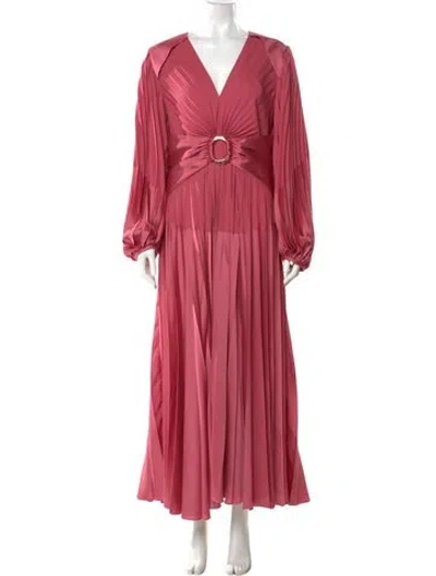 Pre-owned Acler V-neck Long Dress W/ Tags In Pink