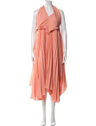 Pre-owned Acler V-neck Long Dress W/ Tags In Pink