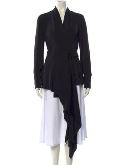 Pre-owned Acler V-neck Long Sleeve Tunic In Black