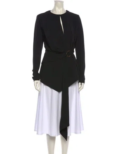 Pre-owned Acler V-neck Long Sleeve Tunic In Black