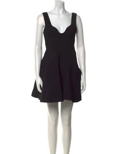 Pre-owned Acler V-neck Mini Dress In Black