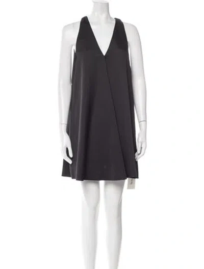 Pre-owned Acler V-neck Mini Dress In Black