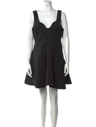 Pre-owned Acler V-neck Mini Dress In Black