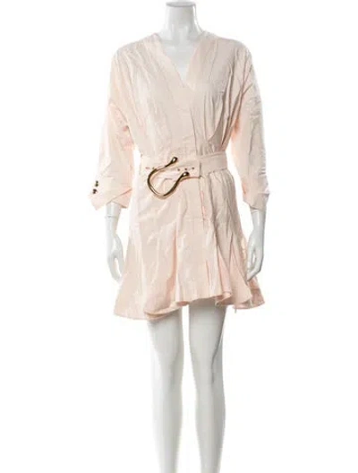 Pre-owned Acler V-neck Mini Dress In Pink
