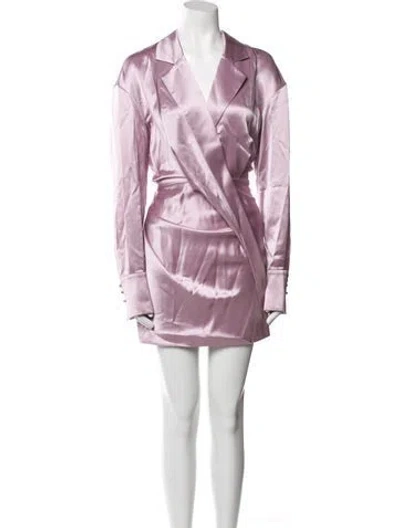 Pre-owned Acler V-neck Mini Dress In Pink