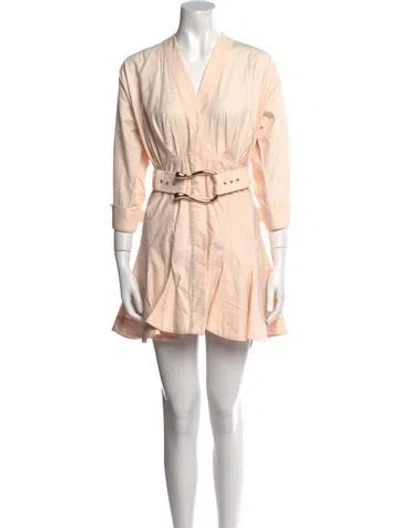 Pre-owned Acler V-neck Mini Dress In Pink