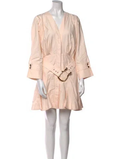 Pre-owned Acler V-neck Mini Dress In Pink