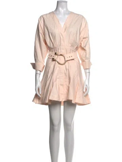 Pre-owned Acler V-neck Mini Dress In Pink