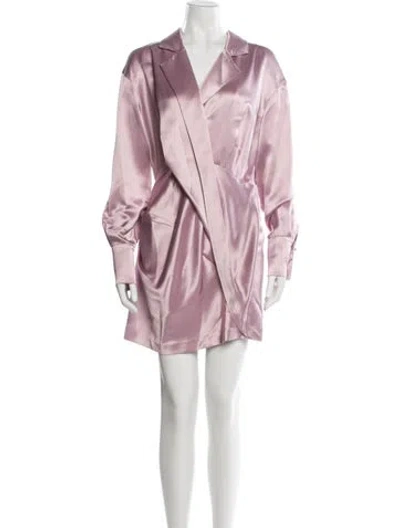 Pre-owned Acler V-neck Mini Dress In Pink