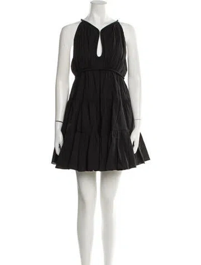 Pre-owned Acler V-neck Mini Dress W/ Tags In Black