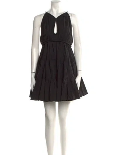 Pre-owned Acler V-neck Mini Dress W/ Tags In Black