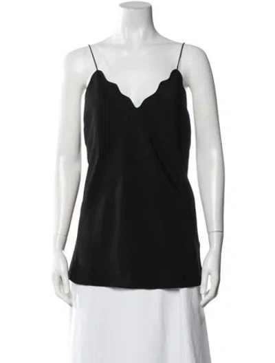 Pre-owned Acler V-neck Sleeveless Top In Black
