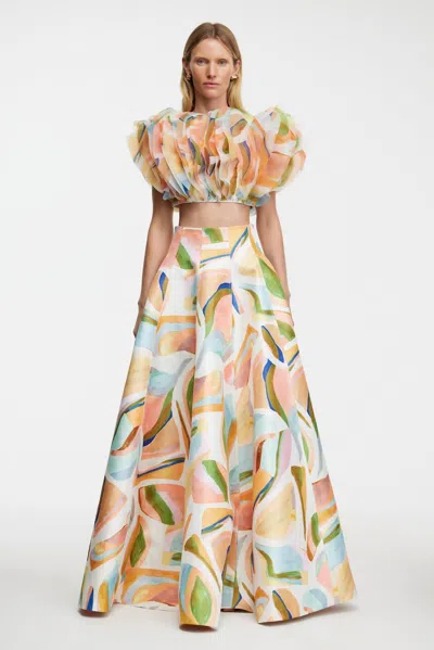 Acler Warburton Maxi Skirt In Brown