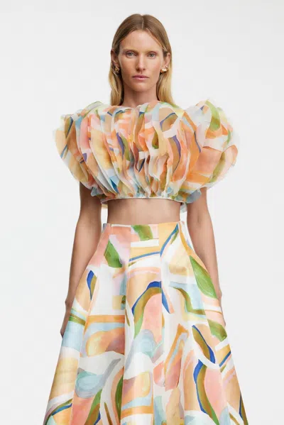 Acler Warburton Top In Brown