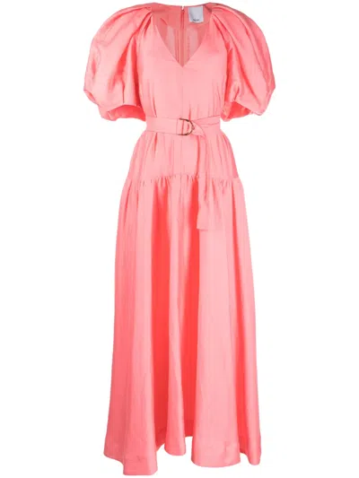 Acler Warner V-neck Dress In Pink