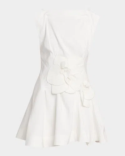 Acler Warra Floral Mini Dress In White